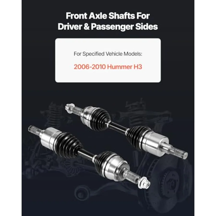 CV Axle Shaft Assembly, 2 Pieces Left and Right,Automotive Replacement CV Joint Axles Pair Compatible with, Alloy Steel and Car