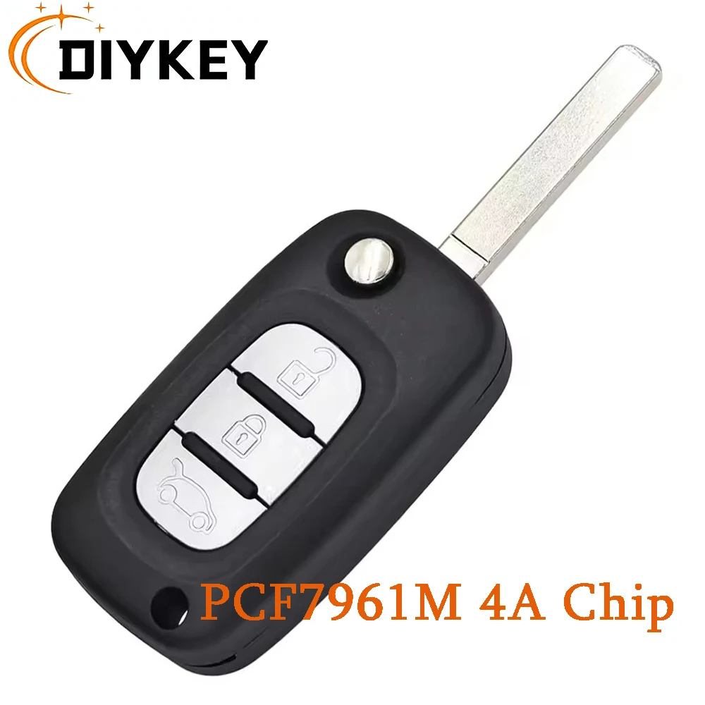 

Дистанционный брелок «сделай сам» для Renault Symbol Megane 3 Captur Kadjar 2013 2014 2015 2016 2017 PCF7961M 4A чип 434 МГц VA2 лезвие ключа