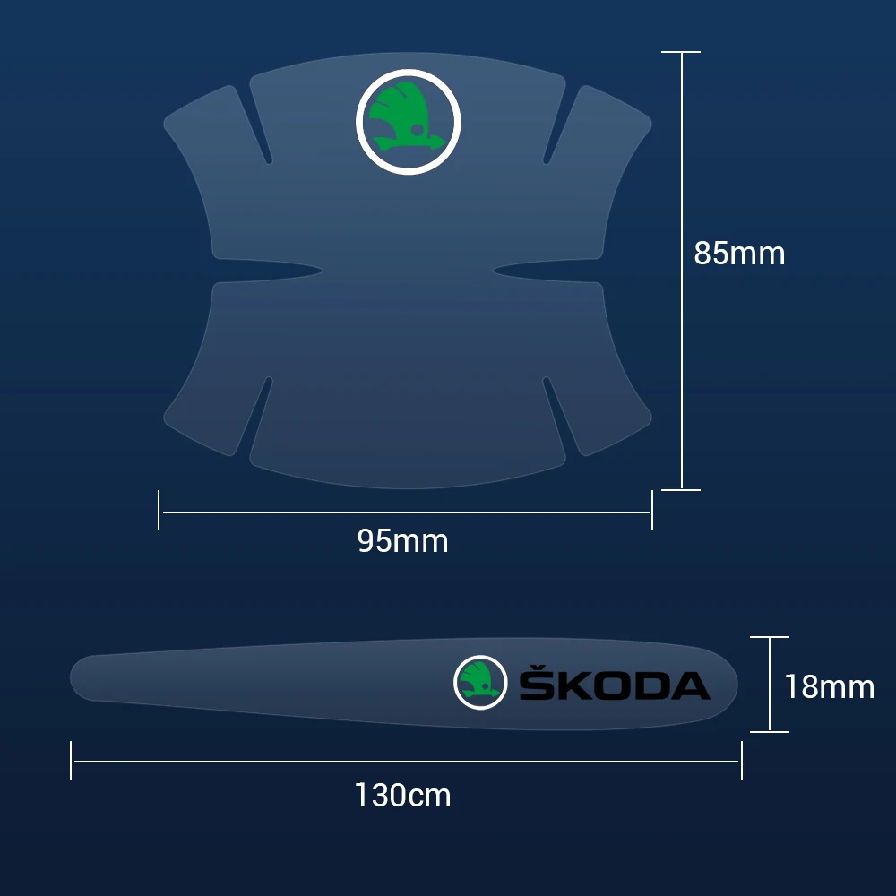 4/8Pcs Transparent Car Door Handle Wrist Bowl Decoration Sticker For Skoda Octavia A5 3 2 VRS Vision Kodiaq Favorit Rapid Fabia