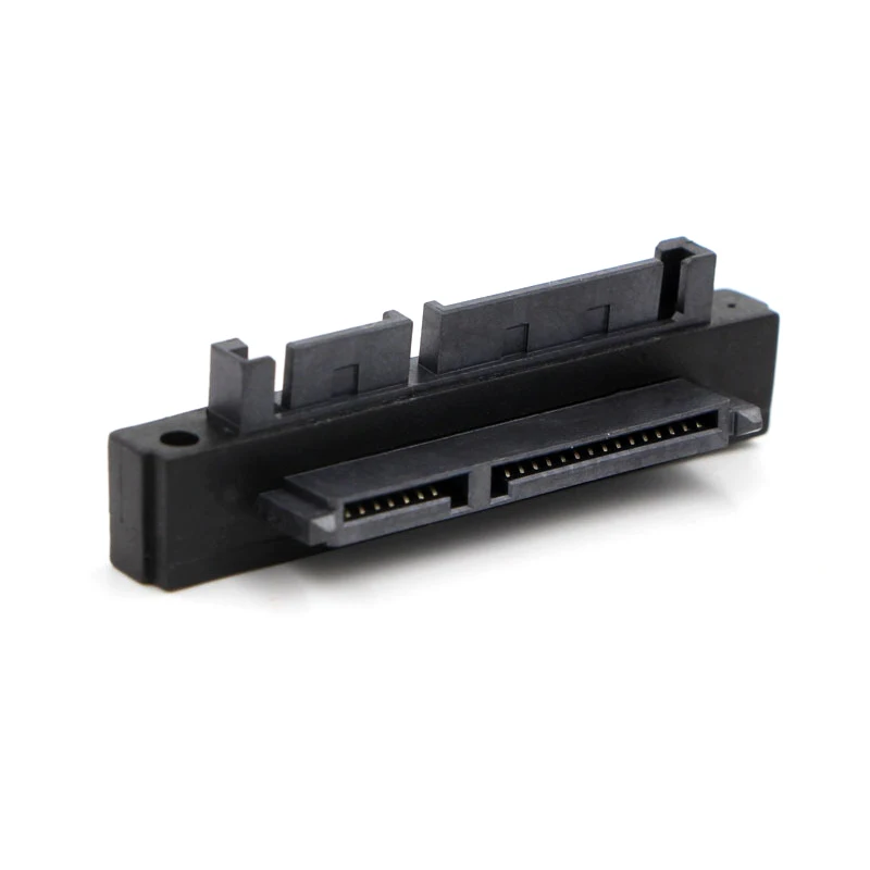 90 Degree Right Angled SATA 22Pin 7+15 Male to SFF-8482 SATA 22 Pin Female Port Adapter Card for SATA HDD SSD Right/ Left Hot