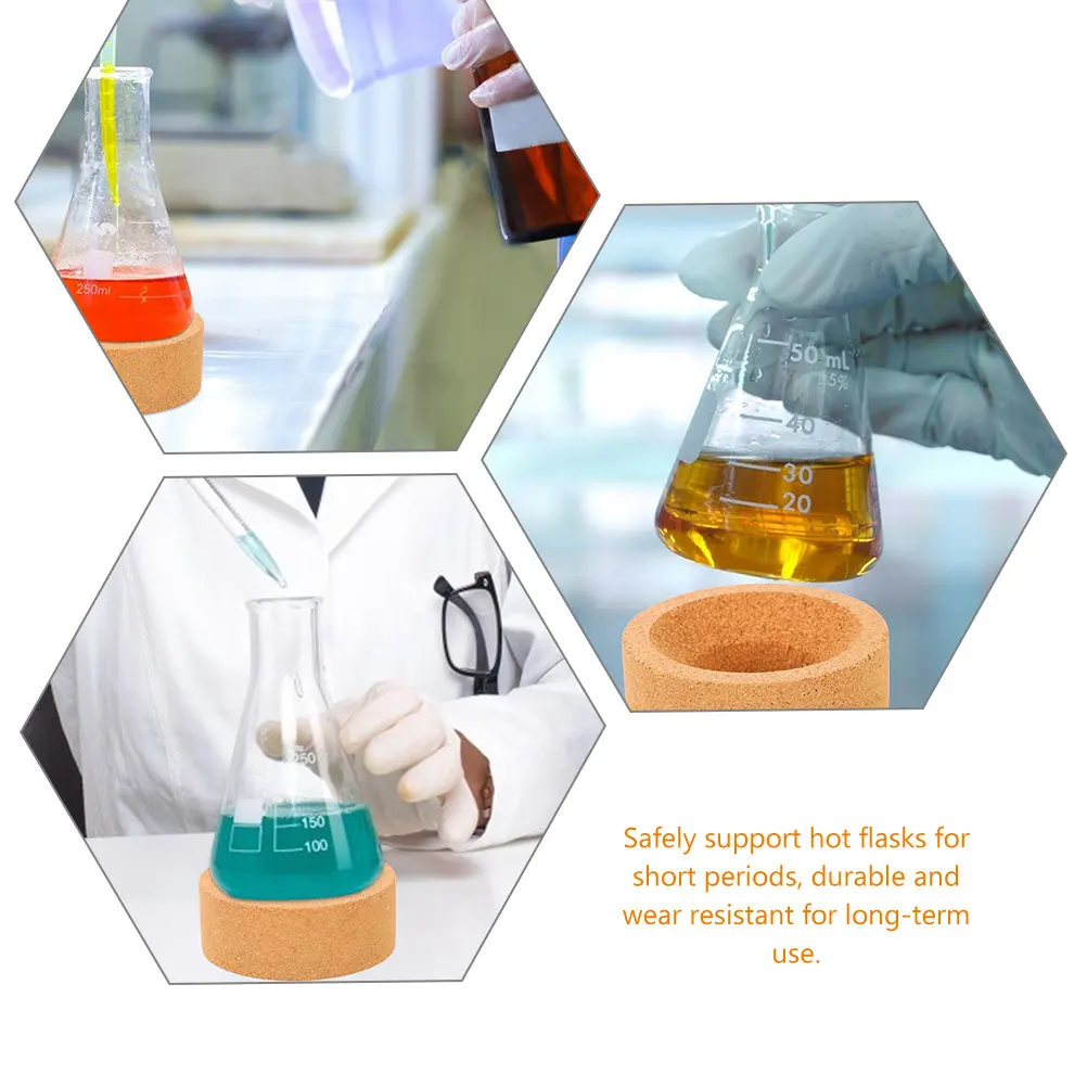 Soft Cork Flask Stand Lab Flask Support Round Bottom Holder Acid Resistant Durable Experiment Equipment Mat Base
