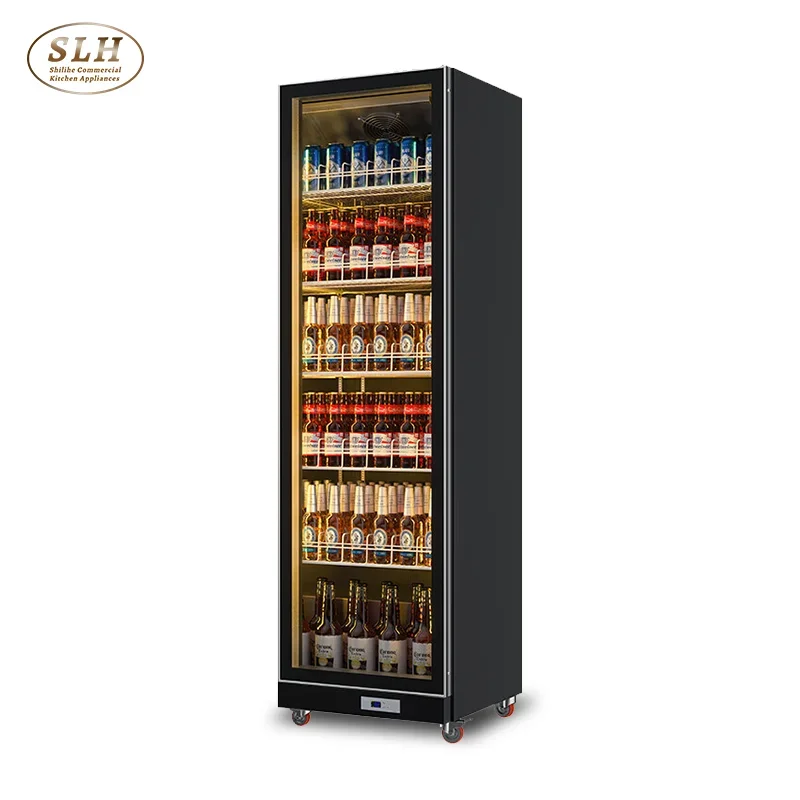 Commercial Display Cooler Fridge with Glass Door Refrigeration Equipment for Drinks Supermarket Use