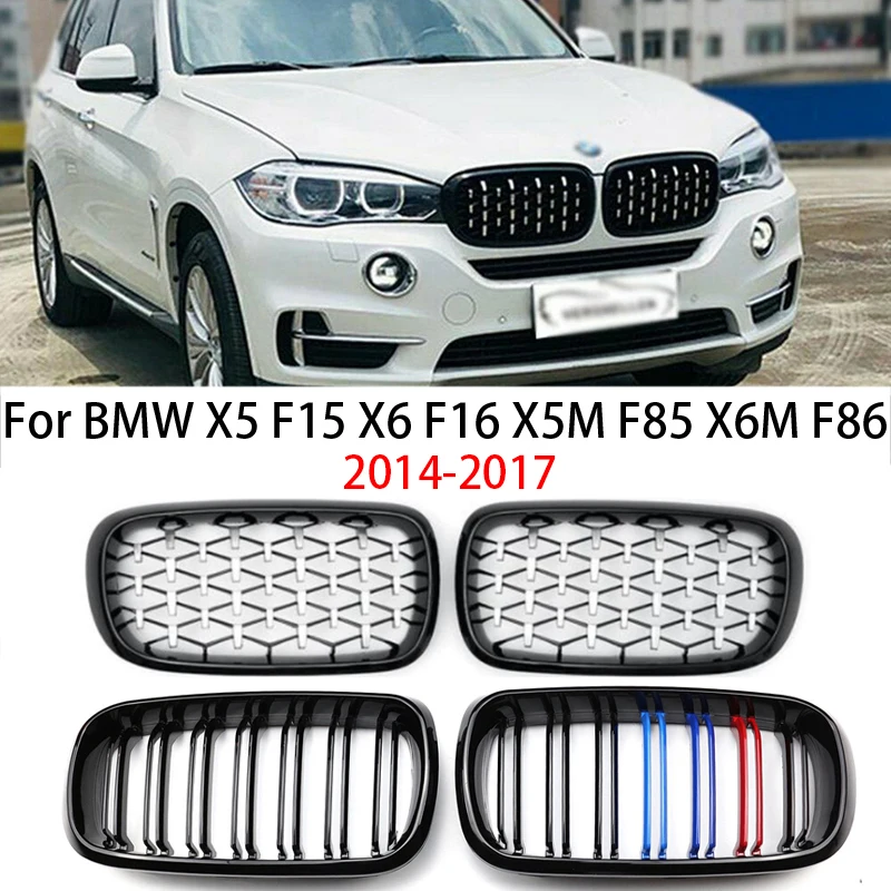 

For 2014 2015-2017 BMW X5 F15 X6 F16 X5M F85 X6M F86 Car Front Kidney Grille Hood Front Bumper Radiator Grill Auto Accessories