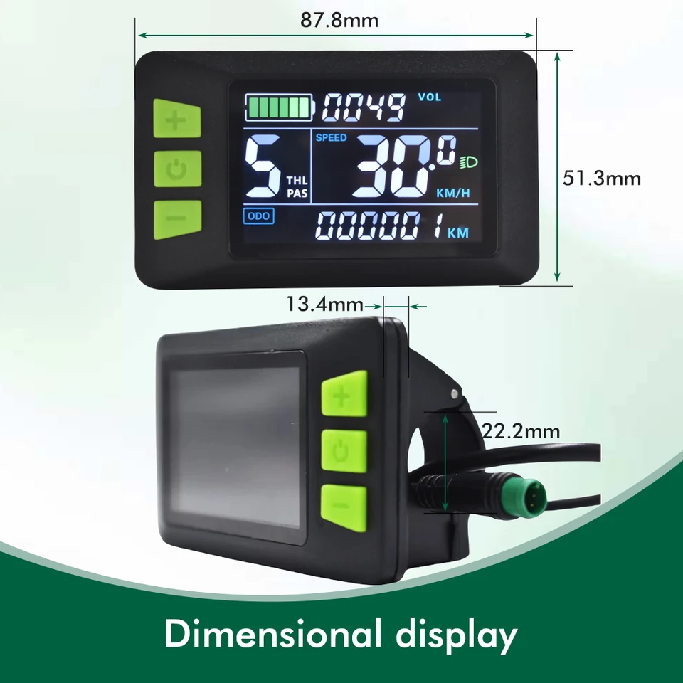 UART2 P3C Electric Bike LCD Display Meter E Scooter LCD Panel With USB UART For Mountain Electric Bike Parts (5PIN) image 11