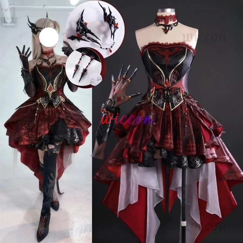 

)(*&Love and Deepspace Heroine COS !@#@!#% Leading Lady Hunter Dress Headwear Props Sylus Abysm Sovereign Women Halloween