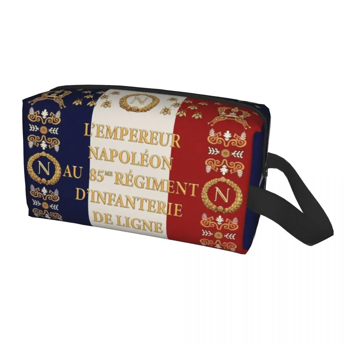 Fashion Napoleonic French 85th Regimental Flag REMASTERED Travel Toiletry Bag Cosmetic Makeup Organizer Beauty Storage Dopp Kit