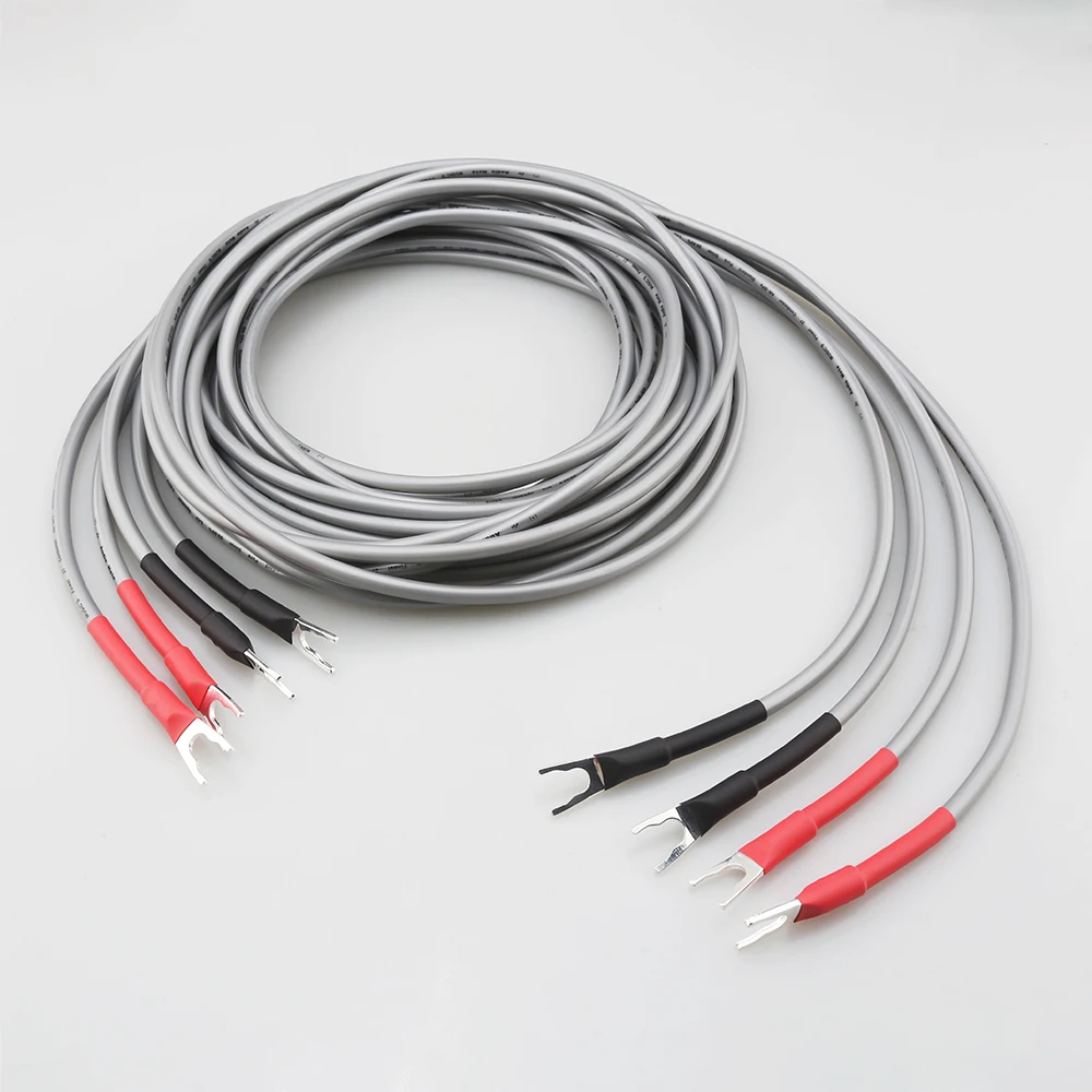 كابل مكبر صوت HiFi Audio Note AN-SPXII مطلي بالفضة النقية كابل مكبر صوت عالي الجودة مع موصل قابس الموز Y Spade