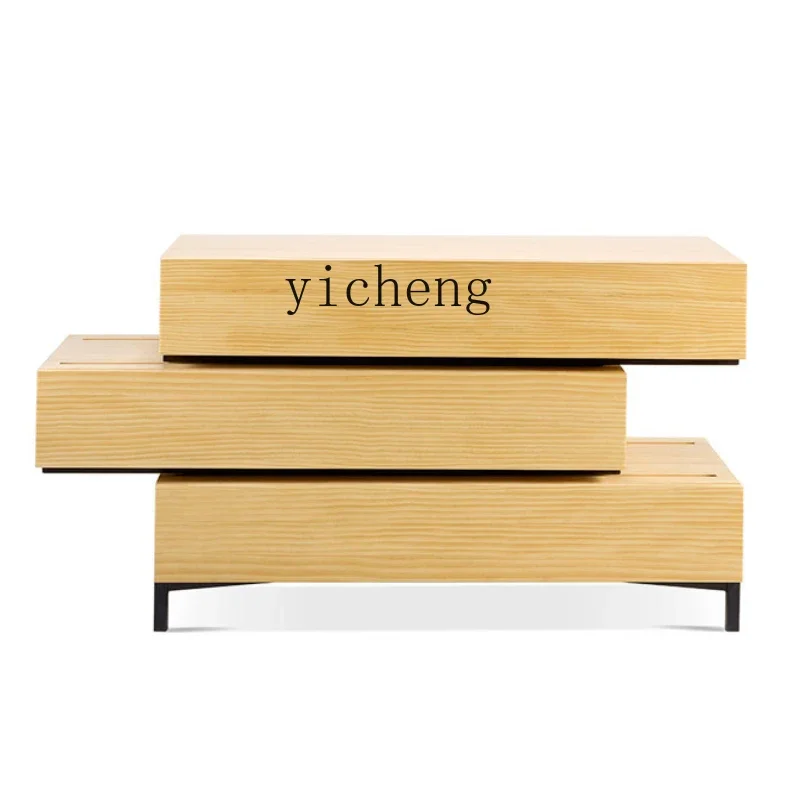 

Xl Square Counter Side Cabinet Modern Solid Wood Cabinet Storage Cabinet Living Room Sofa