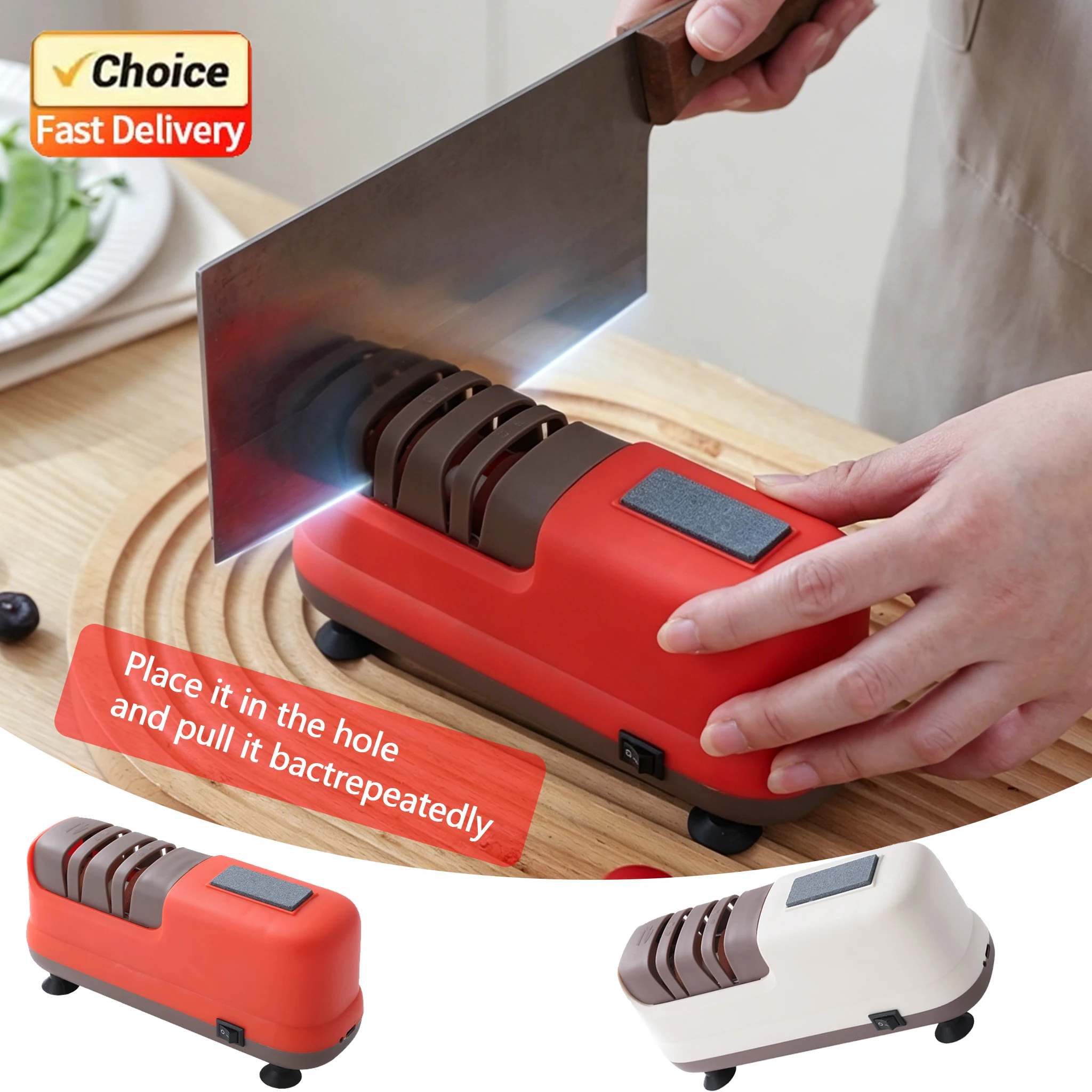 Electric Knife Sharpener Multifunction Automatic Sharpening Stone for Kitchen Knives Scissors Home Tool 2026 New