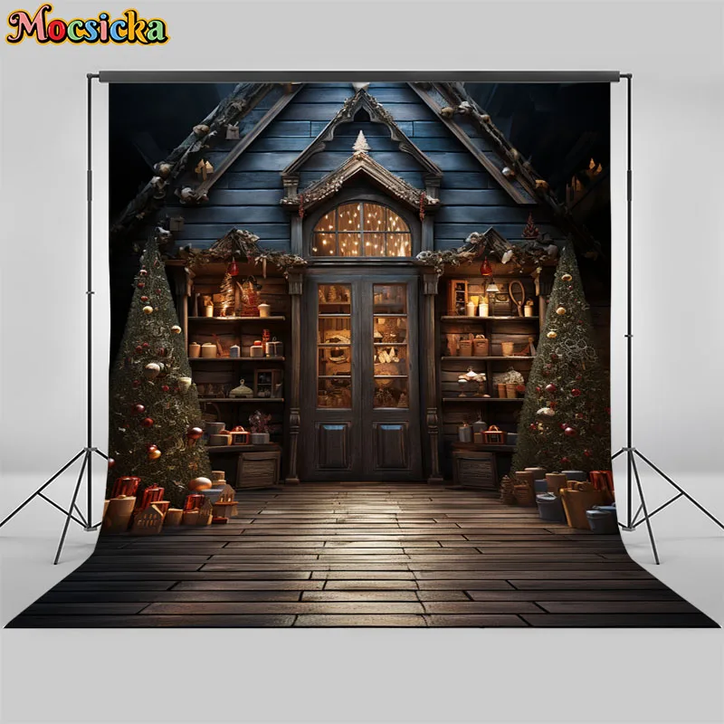 Natal fotografia fundo para crianças, adereços bebê, photoshoot família, loja de brinquedos, fundo frontal