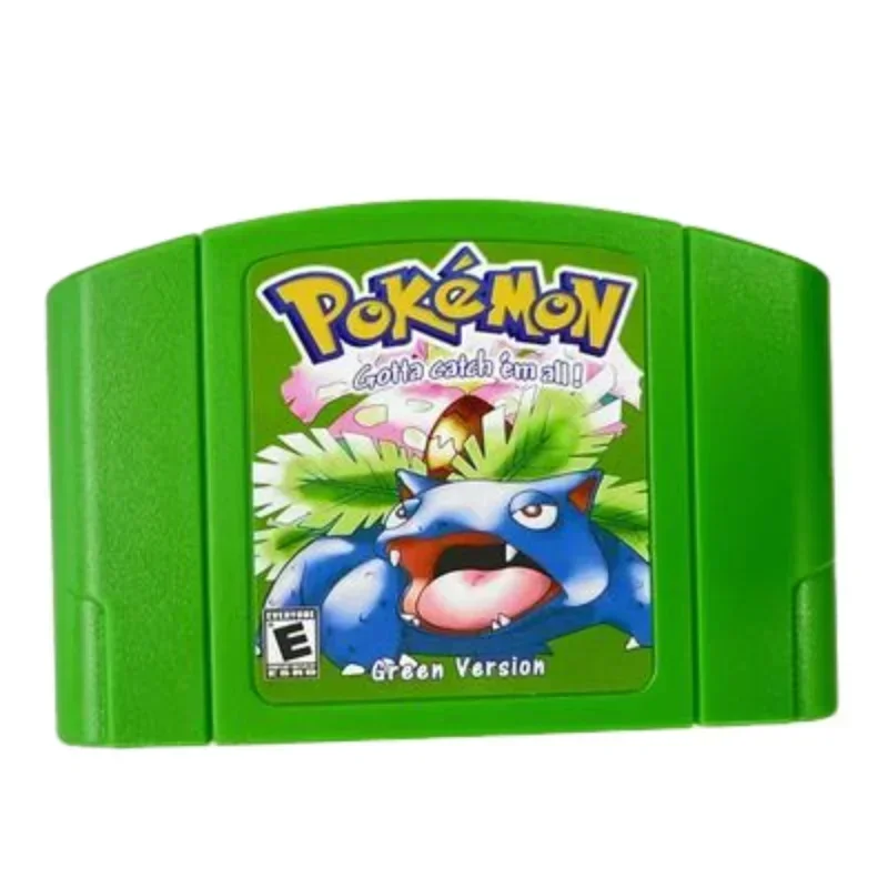 

N64 USA Version 64 Bit Console Video Games Cartridge for Pokemon Crystal Gold Silver Stadium 1 2 Hobby Collection Gift Toys