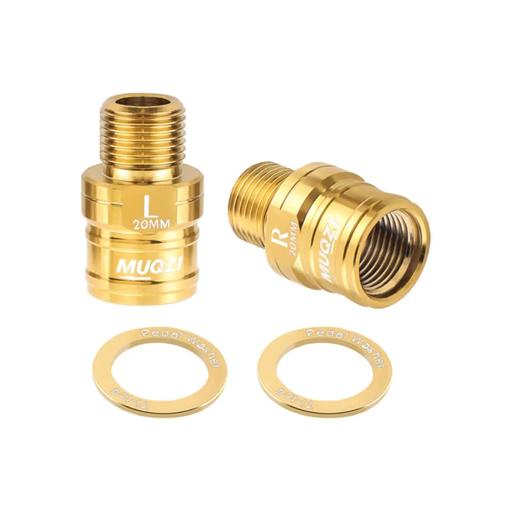 

1 Pair Titanium Alloy Pedal Extender 20MM Wear Resistant Bicycle Pedal Extension Bolts Stable Lightweight