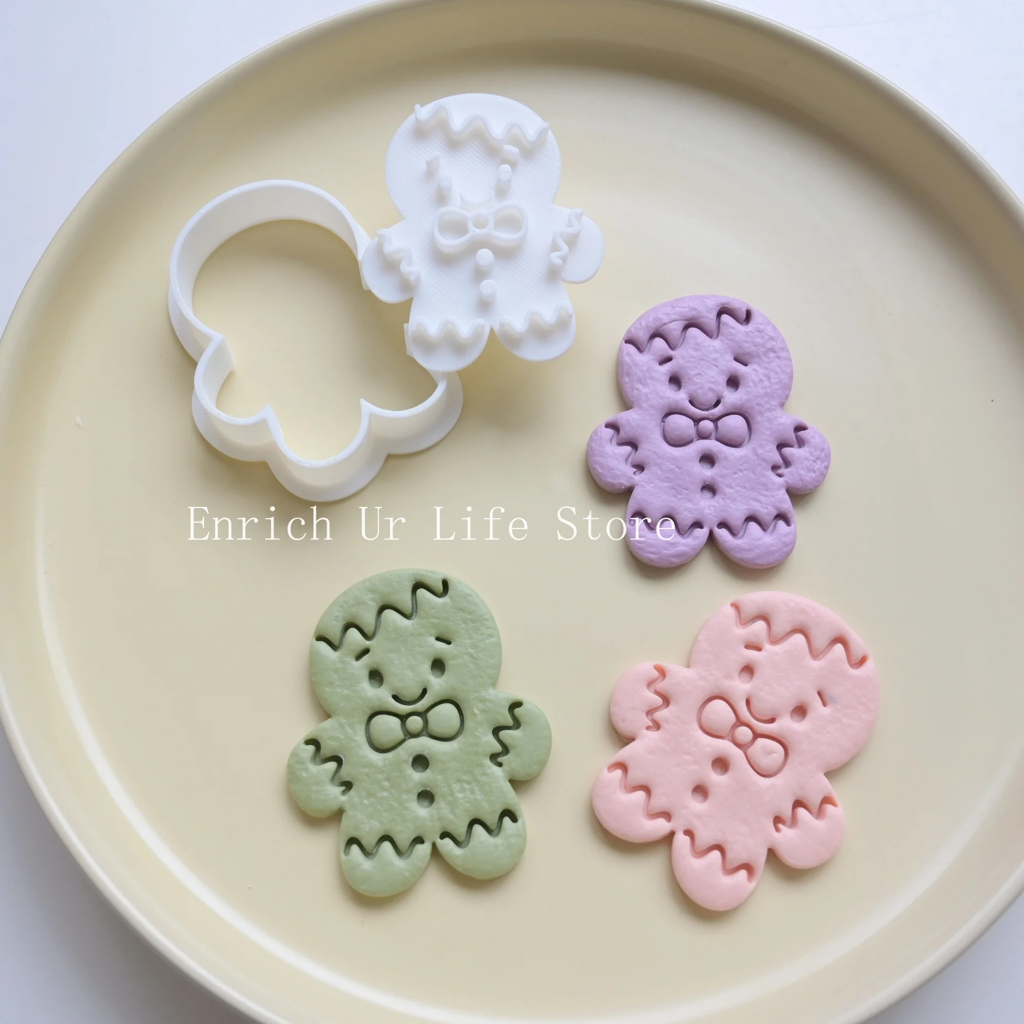 Mini Molde para Galletas de Jengibre, Herramienta para Fondant, Molde para Galletas Pequeñas, Caja de Regalo para Galletas, Accesorios para Regalos de Navidad y Fiestas