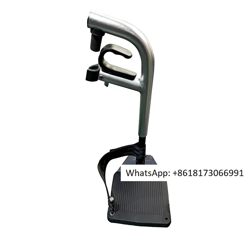 

Electric wheelchair accessories factory electric wheelchair black silver rubber plate lightweight seven character foot pedal