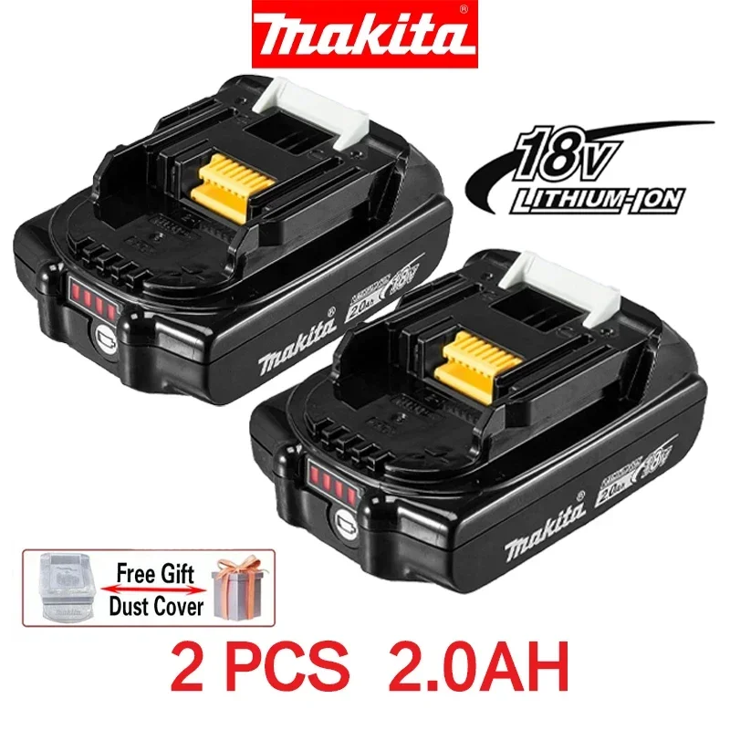 

2-Pack Original Makita 18V 2.0Ah Rechargeable Battery ,For Makita BL1830 BL1830B BL1840 BL1840B BL1850 BL1850B Power Tools