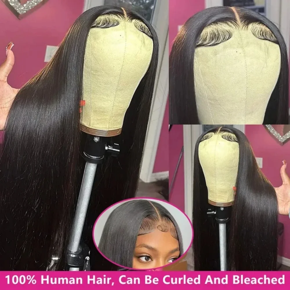 Lace Front 16 42 Inch 200 250 Density 13x6 Bone Straight Brazilian HD 13x4 Pre Plucked Wig Glueless Human Hair Lace Frontal Wigs