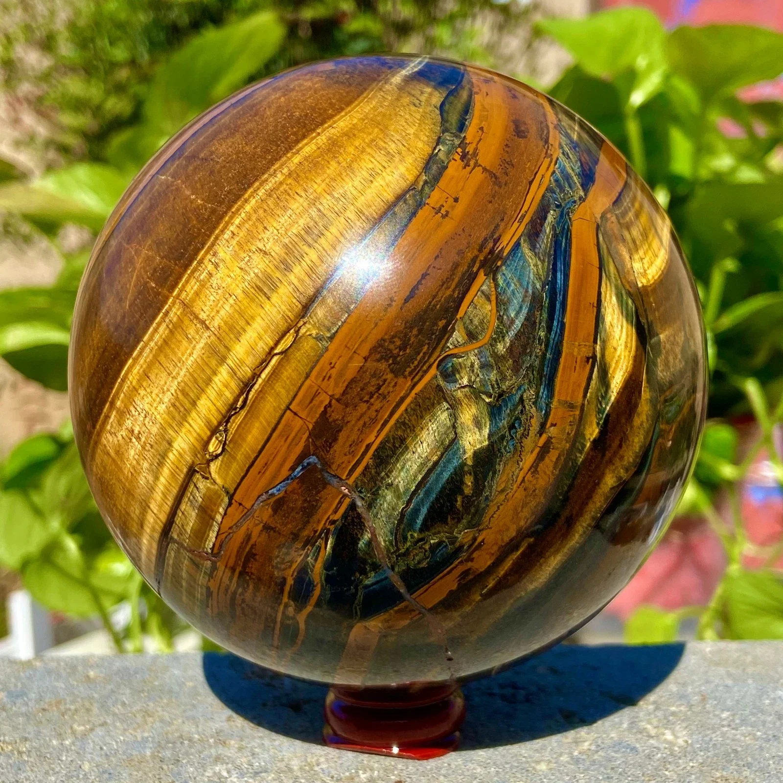 Natural Yellow Tiger's Eye Ball, Quartz Crystal Tiger's Eye Stone Polished Ball, Free Stent Chakra Treatment