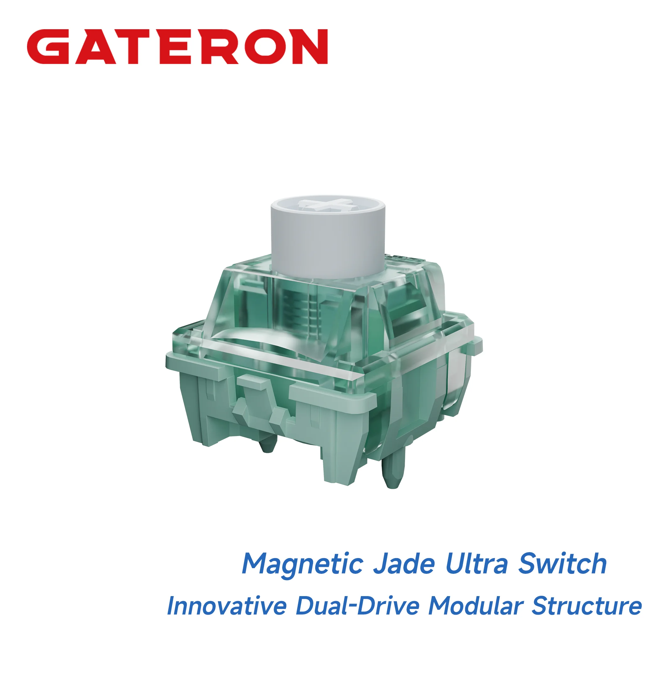 GATERON Magnetic Jade Ultra Switch, Linear, Freely Setting Pre-Travel, HE Hall Sensor Effect for Magnetic Keyboard Gaming Office