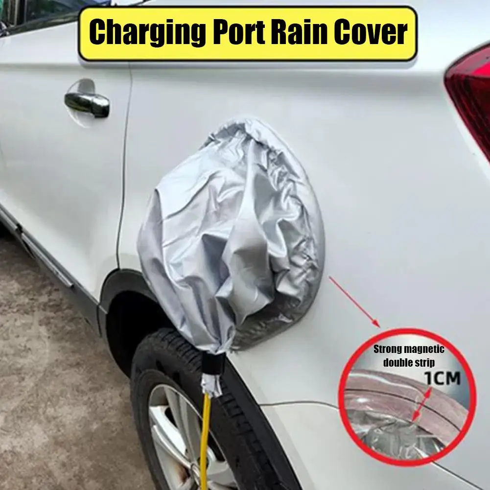 Cache-pluie magnétique 360° pour prise de chargeur de VE °   Protection complète contre l'eau et la poussière pour chargeur de voiture électrique