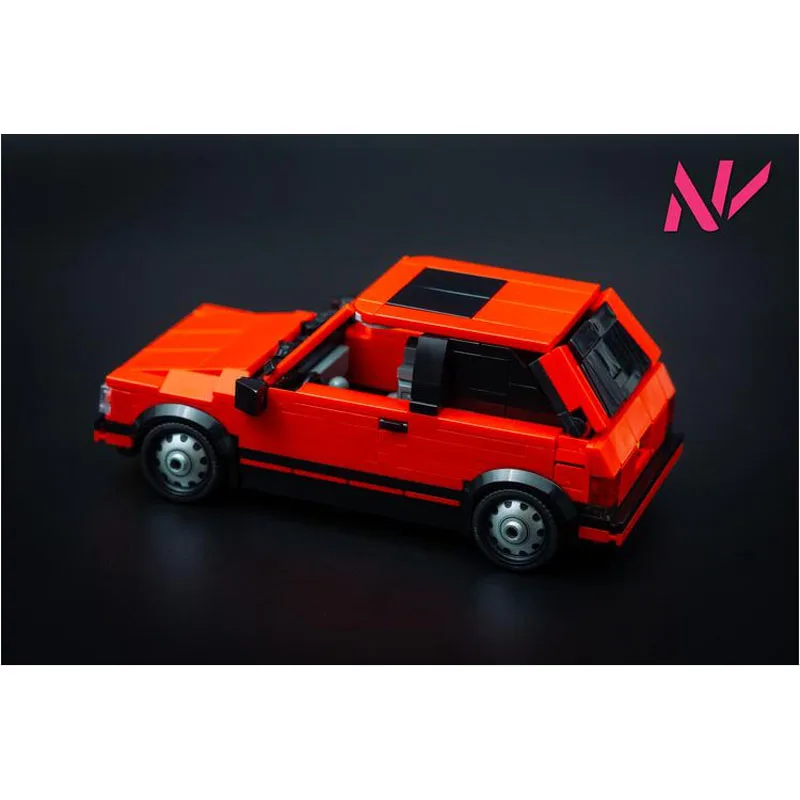 MOC-164912 Rouge Classique Voiture Assemblage Couture décennie s De Construction Modèle Garçon Enfants Adulte Anniversaire décennie s De Construction Jouet Cadeau