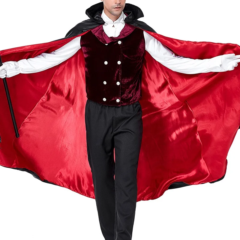 ชุดคอสเพลย์ผู้ชายธีมปราสาท ทรานซิลเวเนีย สำหรับงานปาร์ตี้ธีมปราสาท ปี 2025