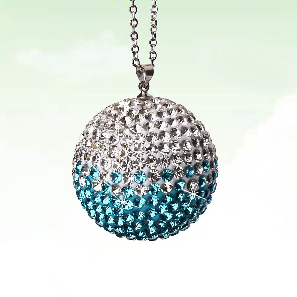 

Crystal Ball Hanging Pendant Blue Gradient Eye Catching Car Decor Premium Hanging Ball Auto Interior Accessory Sparkling