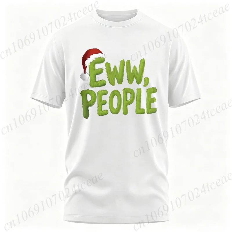 Herren Damen Vintage-Kleidung Eww People Lustiger Slogan-Print T-Shirt Weihnachts-Grafik-T-Shirts Kurzarm-T-Shirts Xmas-Geschenk – Detail 6