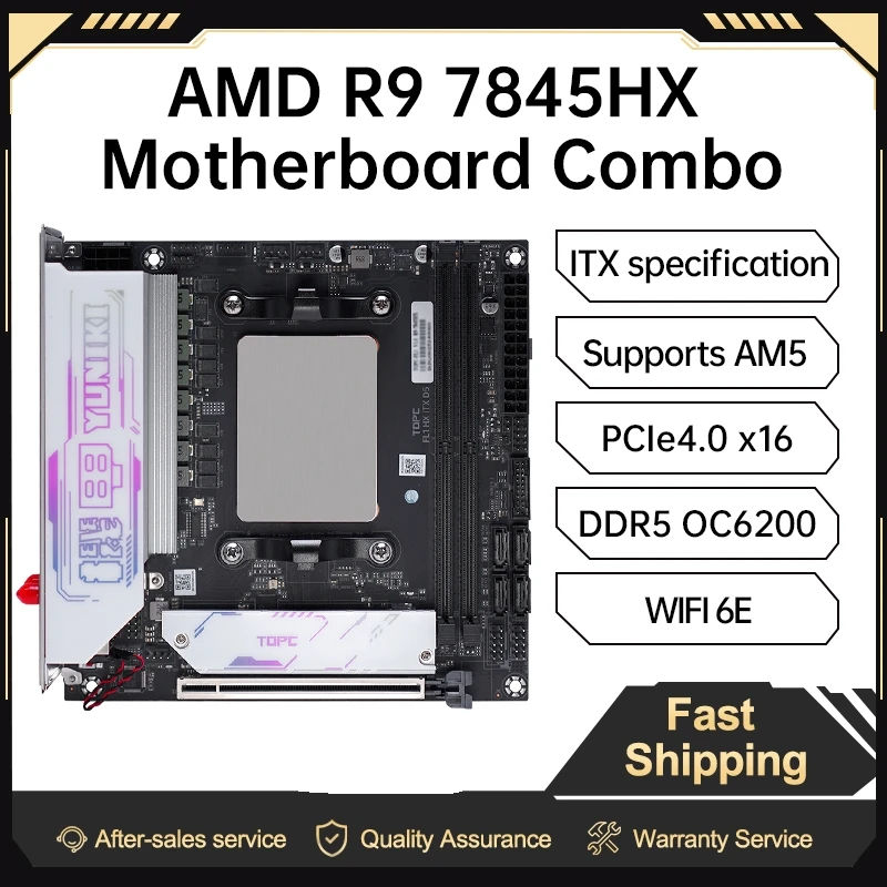 【たかたか】topton R9 7945HX mini-itxマザー TOPC Ryzen AMD R9 8945HX/7945HX/7845HX Mini-ITX Motherboard Combo