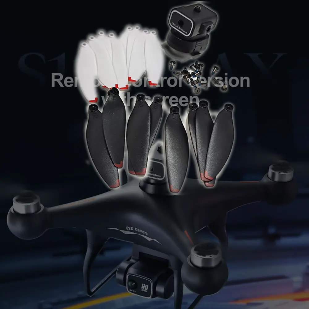 Original S116 Drone Obstacle Avoidance Head + CW CCW Propeller Blade 8PCS for S116MAX Brushless RC Quadcopter Maple Leaf Wings