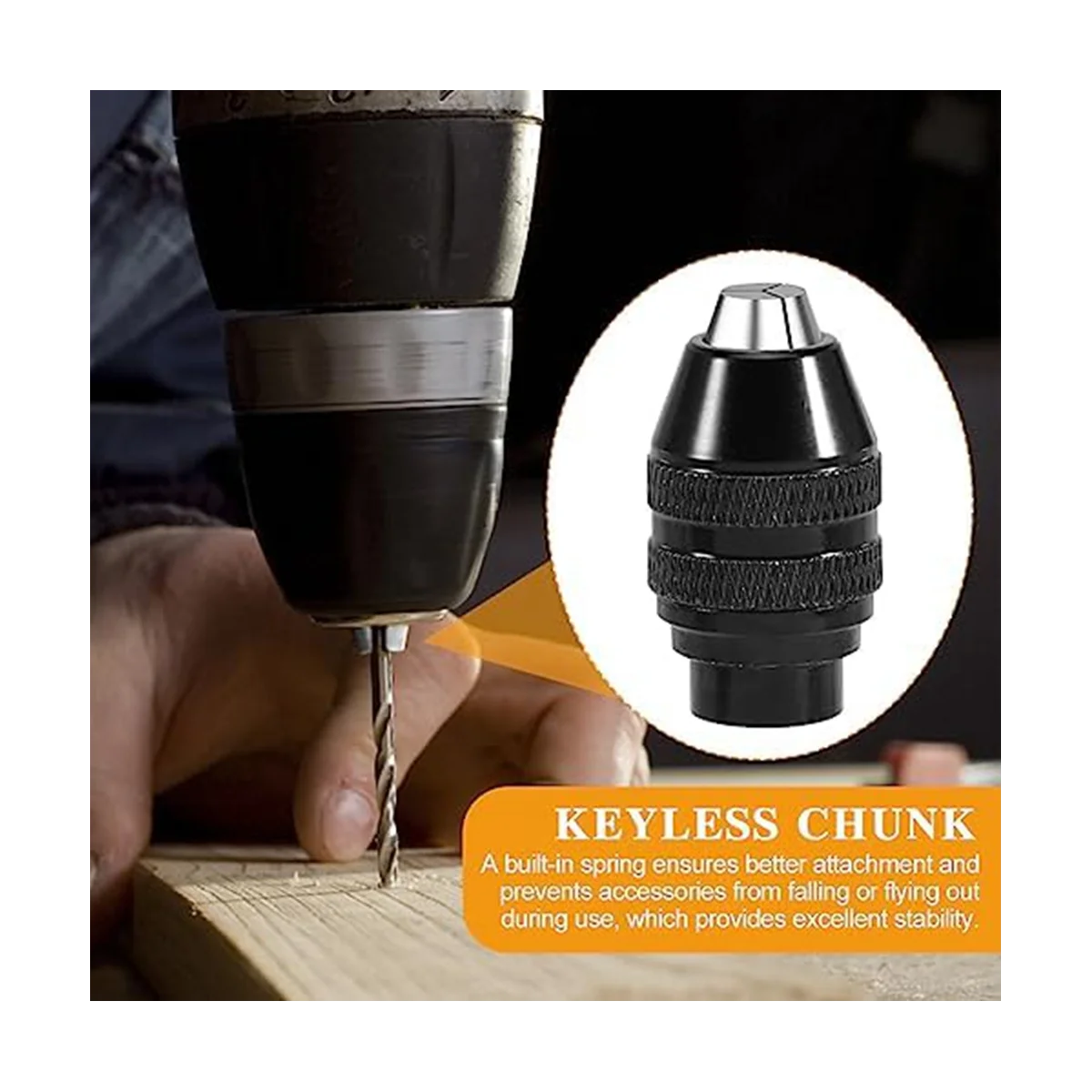 Jeu de pinces de mandrin de perceuse sans clé, outil de remplacement lointain, tambour de ponçage 8TAN, ensemble d'outils de forage, 0.8-3.2mm, 1/32 à 1 po, 8 po, 12 pièces