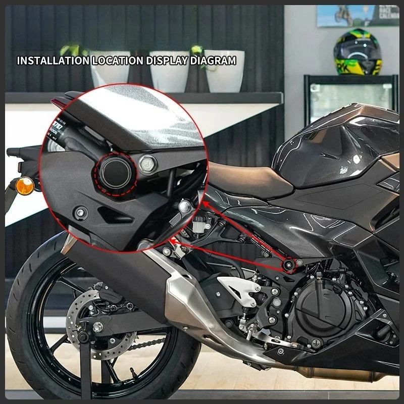 for Kawasaki Ninja500 400 Z500 400 Motorcycle Plastic Body Frame Hole Plug Decorative Protection Anti-dust Cover Accessories