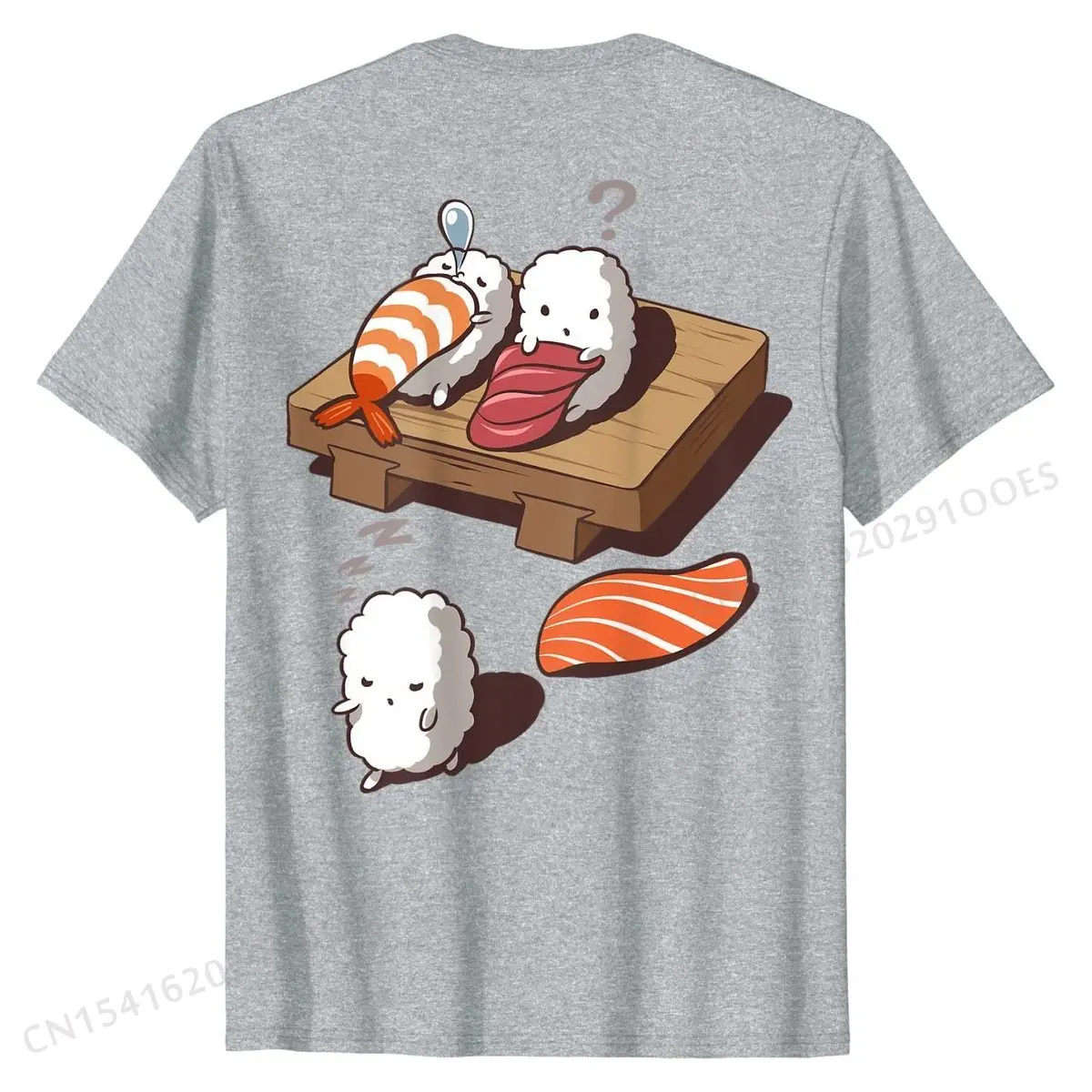 Funny Japanese Nigiri Sushi Sleepwalking T-Shirt Tops & Tees Fitted Simple Style Cotton Men Top T-shirts Design