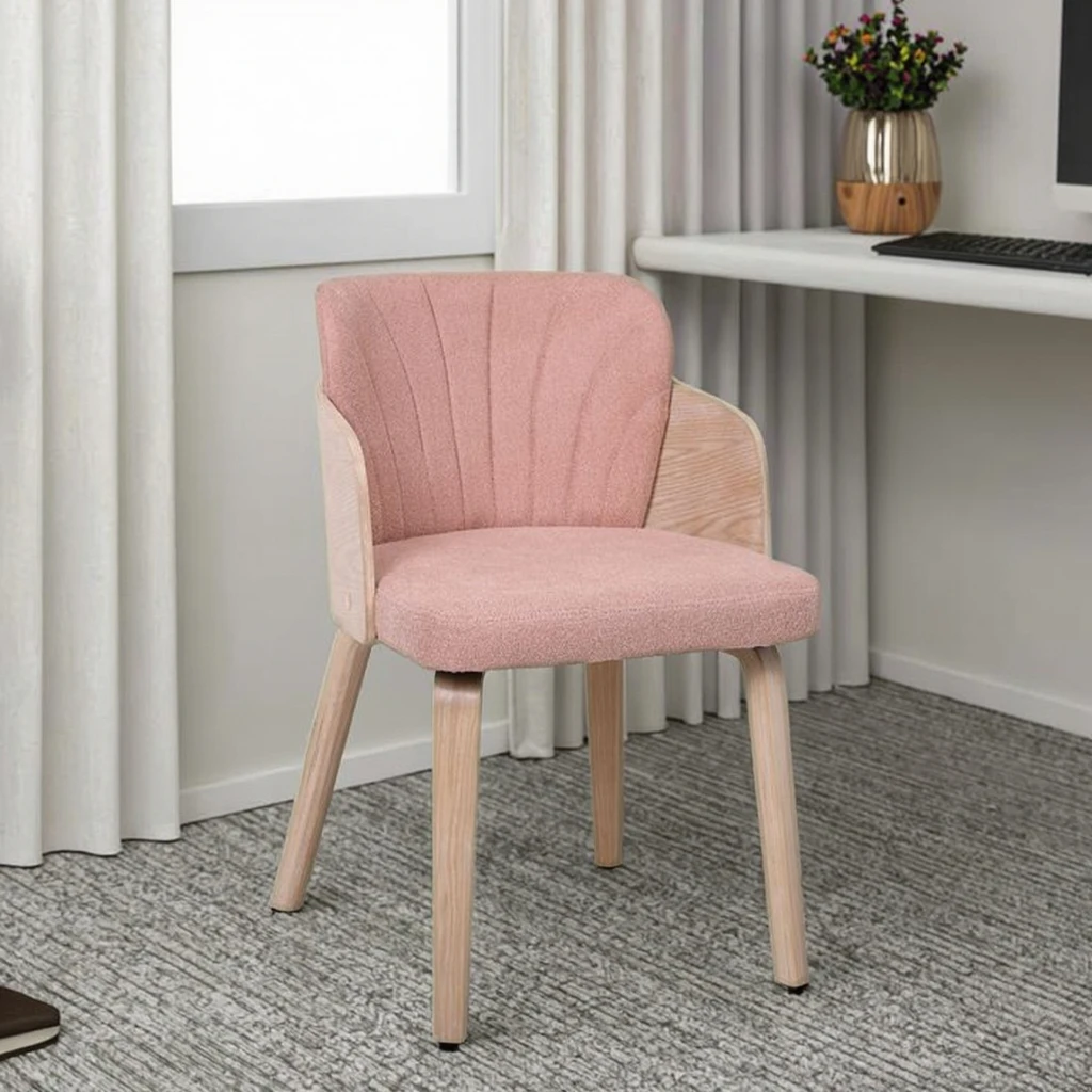 Modern Simple Wooden Armrest Home Backrest Stool Nordic Style Desk Chair for Hotels Dining Rooms and Bubble Tea Shops