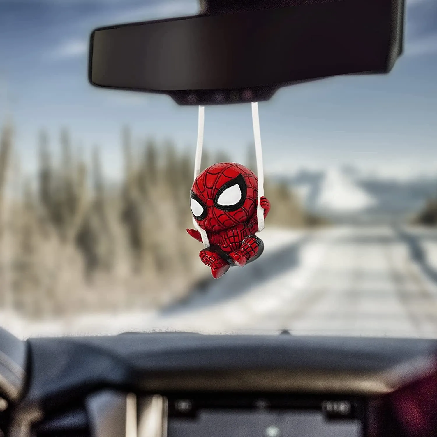 Decoración Interior para Auto de Spider-Man, Figura Creativa de Superhéroe para Hombre, Accesorios para Auto, Modelo de Dibujos Animados de Regreso del Héroe, Regalo