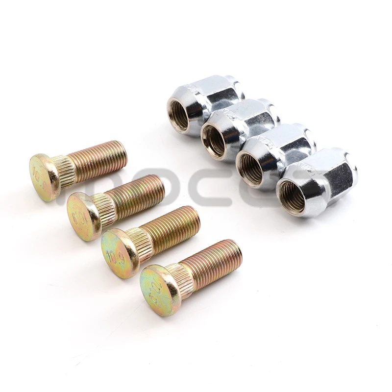 4 Pcs M12x1.25 Chrome Wheel Lug Nuts 10.9 Steel Spline Screw For Car ATV Go kart UTV Buggy Quad Dirt Bike wheel hub Accessories