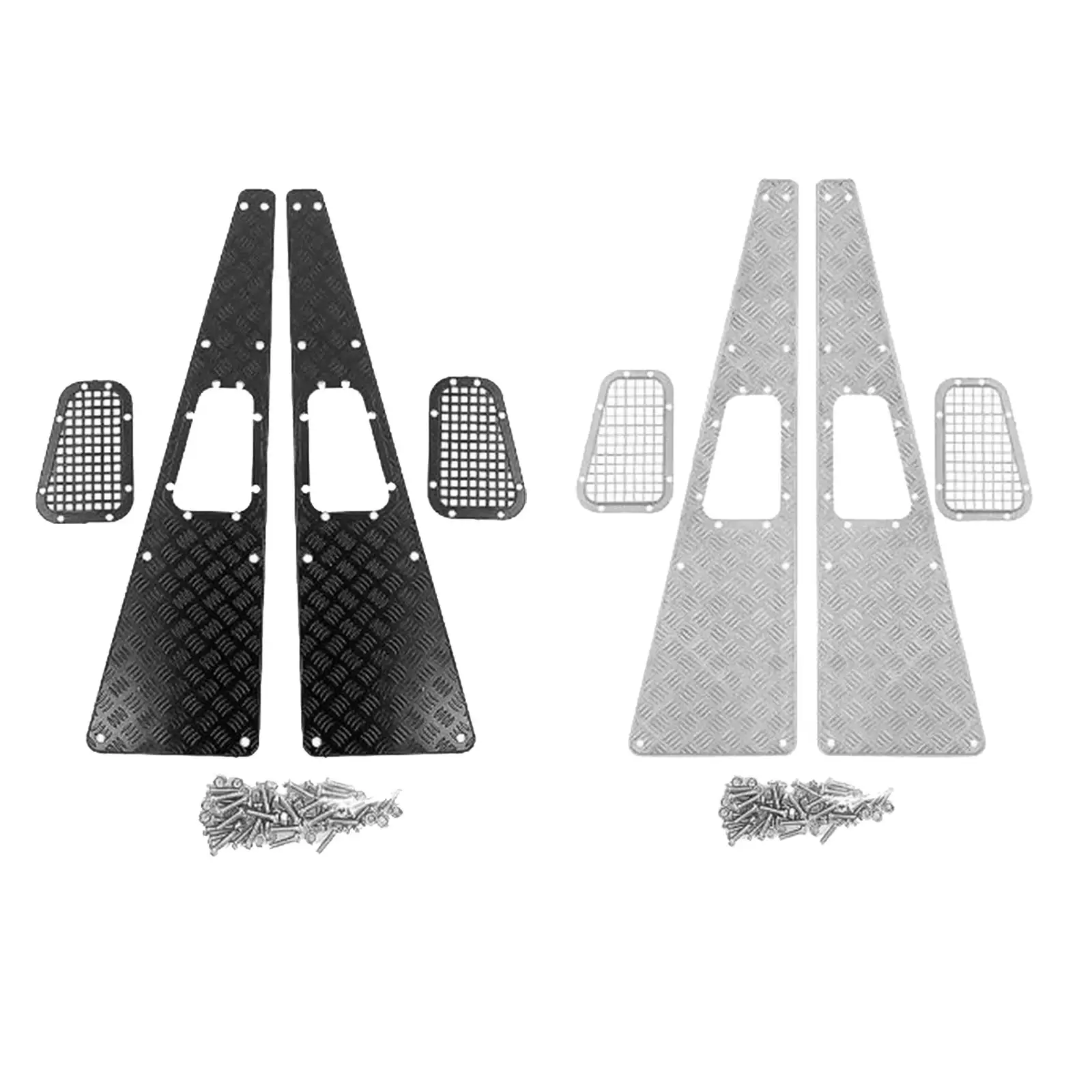 Cubierta de capó de motor de acero inoxidable, placa antideslizante, decoración, piezas de coche RC, accesorios para Traxxas TRX4 Defender 1:10 RC Crawler