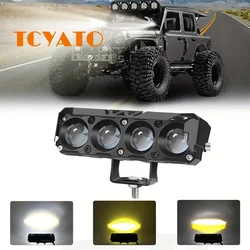 TCYATO lens car LED work light strip running light 12V 24V 18W point fog suitable for Jeep truck car tractor SUV ATV 4x4 driving