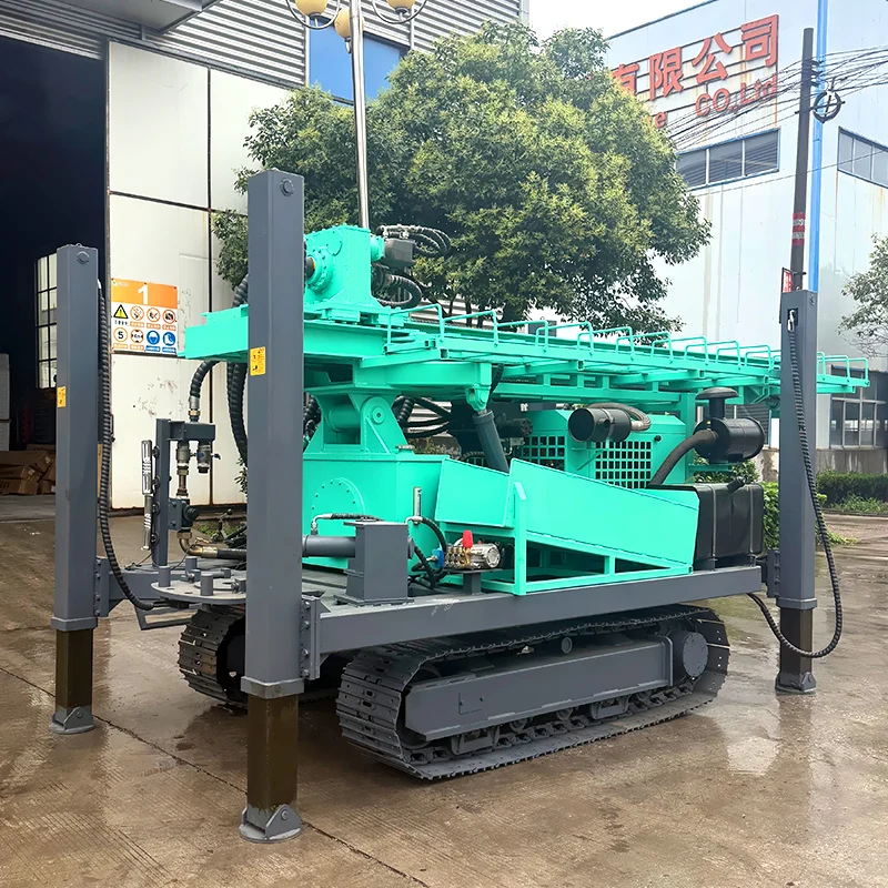 تخصيص جهاز الحفر الهيدروليكي الزاحف شنت آلة حفر آبار المياه المتنقلة 350 متر جهاز حفر الآبار الهوائية