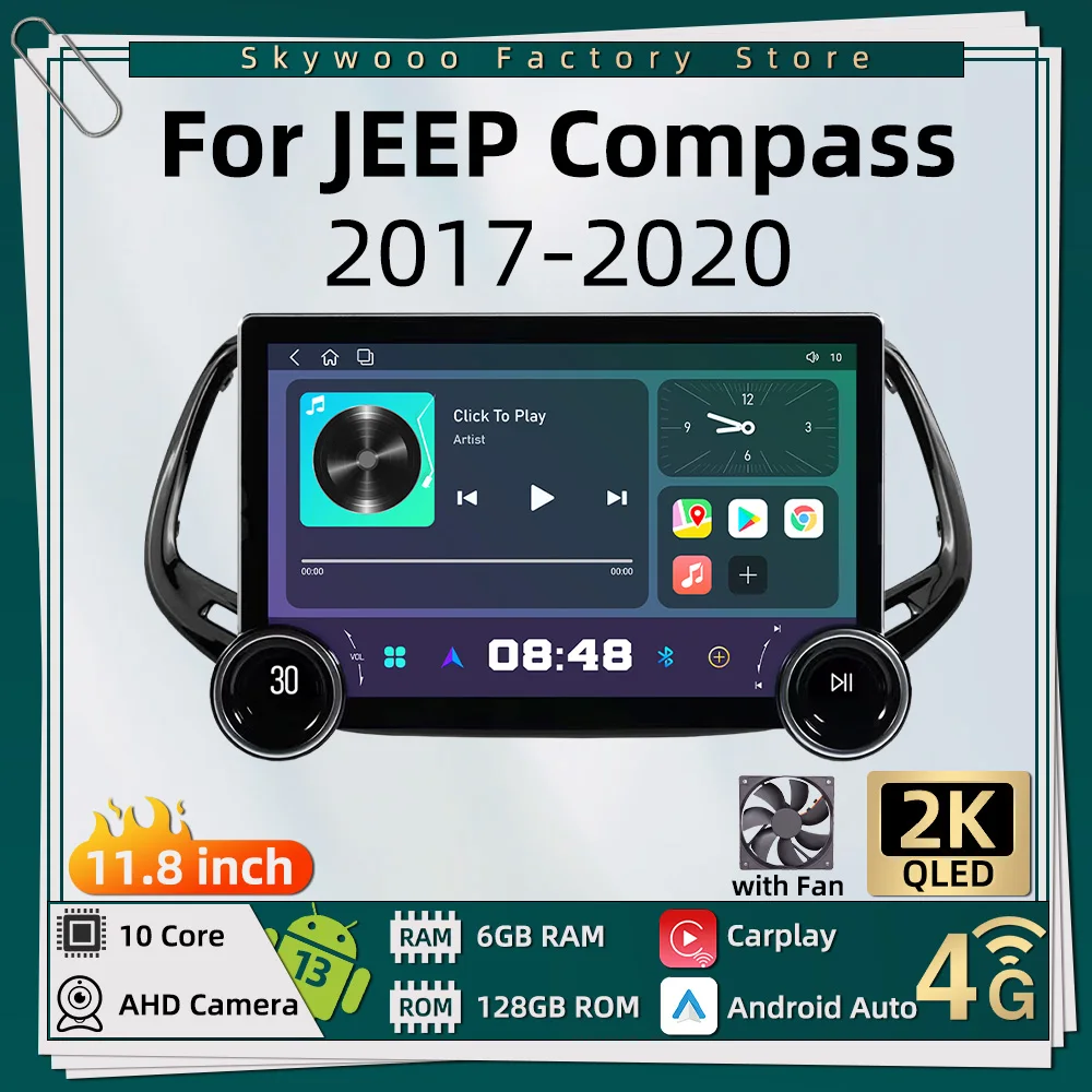 

Android Stereo for JEEP Compass 2017-2020 GPS Navigation 2 Din Car Radio Multimedia Player Autoradio Audio Auto Head Unit WIFI