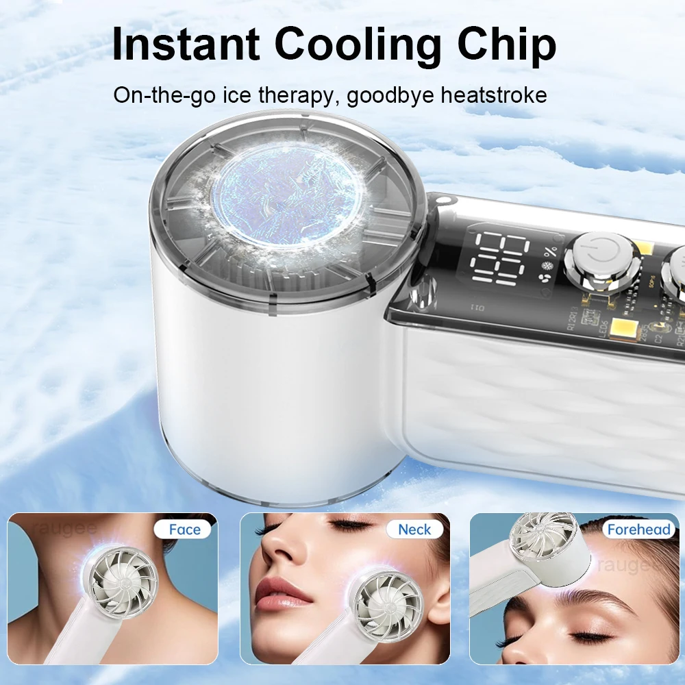 Portable Usb Rechargeable Personal Fan With Led Light Cooling_voghion.com