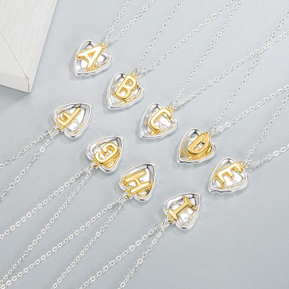 Vintage 925 Sterling Silver 26 Style Letter Necklaces For Women  Elegant Jewelry Wholesale  Money 925 jewellery image 3