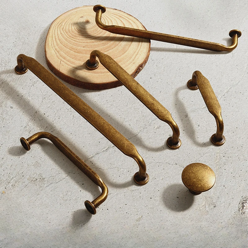 American Handles for Furniture Bronze Kitchen Cabinet Handles Zinc Alloy Knobs and Handles for Drawers Dresser Shoe Cabinets