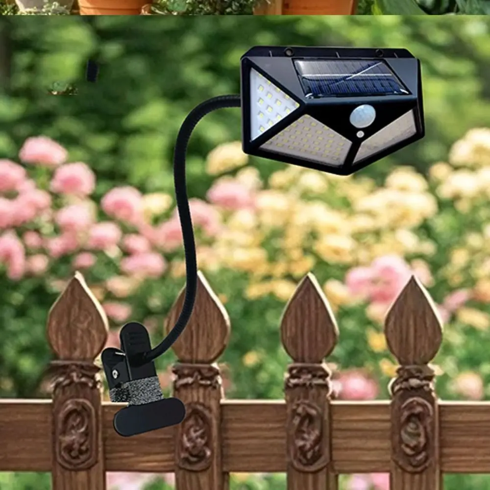 

Waterproof Clip Solar Motion Lights 3 Light Mode Body Induction Fence Wall Lights Wireless Adjustable Angle