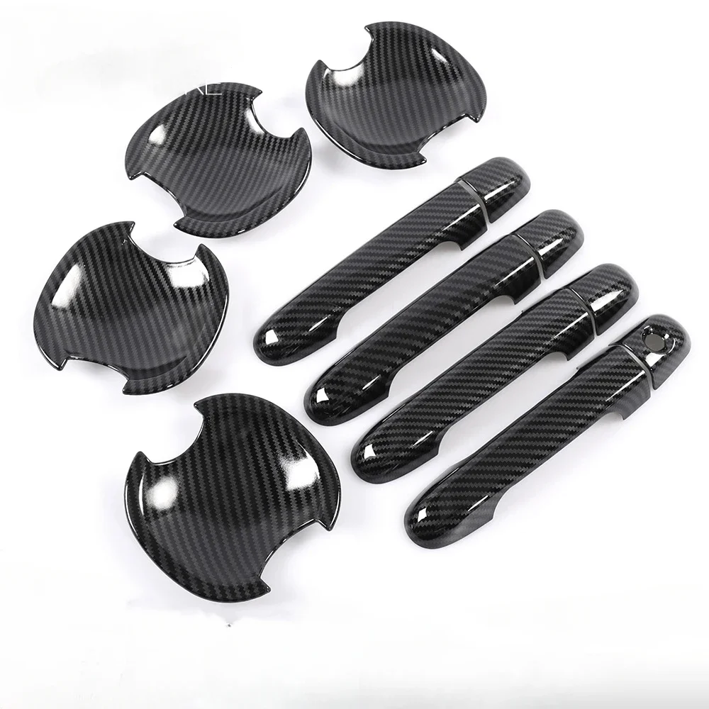 For Hyundai I30 2007 2008 2009 2010 2011 Fd Abs Chrome Carbon Fiber Car Door Handle Cover Bowl Trim Auto Part 3d Sticker Overlay