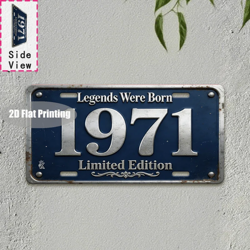AL Sign - Vintage Durable Metal Plaque Wall Decor, Legends Were Born 1971 Limited Edition Wall Art