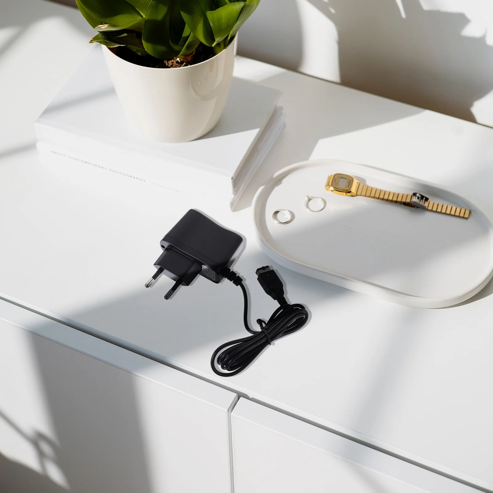 게임보이 어드밴스용 소형 AC 어댑터 유럽 플러그 블랙 여행용 가정용 사무실 충전을 위한 안정적인 전원 어댑터