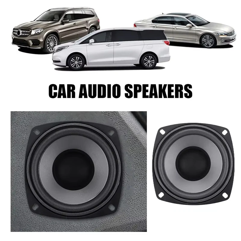 2Pcs 4 Inch Car Speakers 400W 2-Way Vehicle Door Audio Music Stereo Subwoofer Full Range Frequency Automotive Speakers