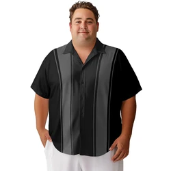 Casual style simple and capable men's short-sleeved shirt summer style loose large size lapel shirt shirt