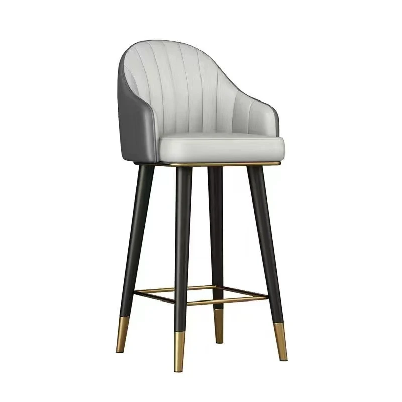 

Light luxury bar chair modern simple high legged stool household restaurant bar front desk cashier backrest bar chairs