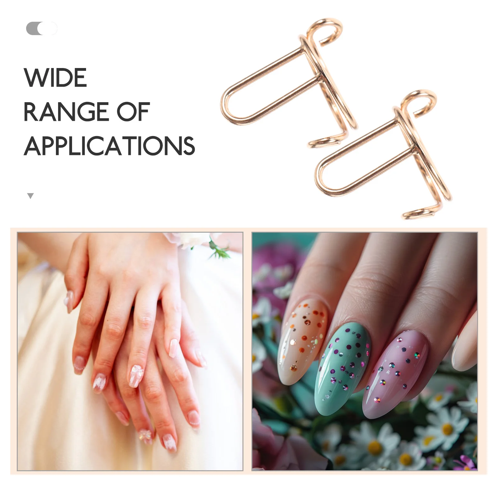 10 pièces anneaux à ongles réglables creux réutilisable femmes anneau détachable Nail Art manucure outils bagues femmes anneau réglable